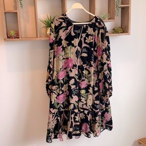 Eliza J velvet burnout knee length dress